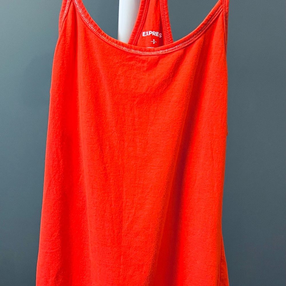 Express Fiery Red Orange Tank Top